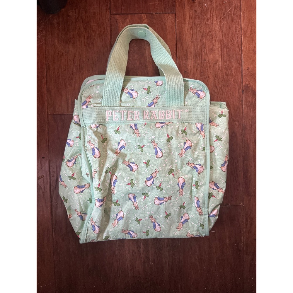 Vintage Enfamil Peter Rabbit Diaper Bag Mint Green Insulated Tote Changing Pad